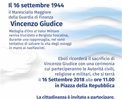Commemorazione di Vincenzo Giudice MOVM in piazza della Repubblica