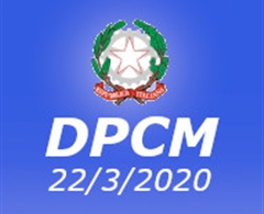 DPCM del 22/3/2020: ulteriori misure urgenti di contenimento epidemia COVID-19 