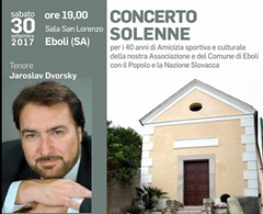 Concerto del tenore Jaroslav Dvorsky nella Sala Concerti San Lorenzo